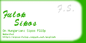 fulop sipos business card